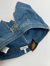 Loewe Anagram Denim Bralette  (Size 34 / UK 6)