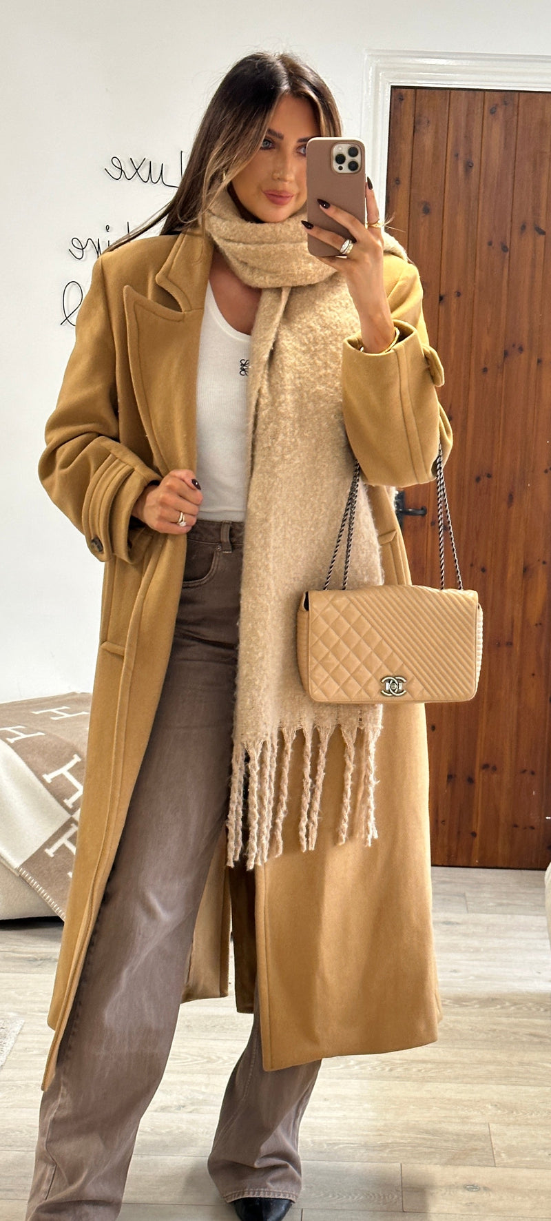 Chanel Beige Flap Bag
