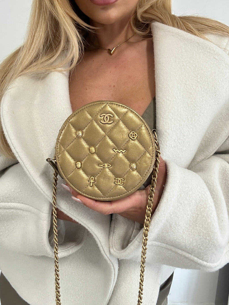 Chanel Gold Charm Vanity Bag