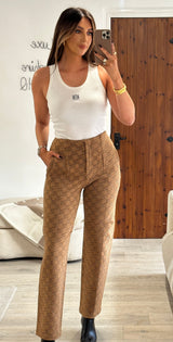 Fendi Jacquard Trousers (Size 40 / UK 10)