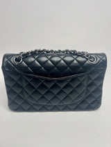 Chanel Black Lambskin Leather Medium Classic Double Flap