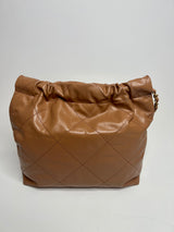 Chanel Small 22 Shoulder Bag In Caramel
