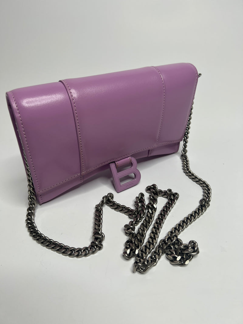 Balenciaga Hourglass Wallet Chain Bag