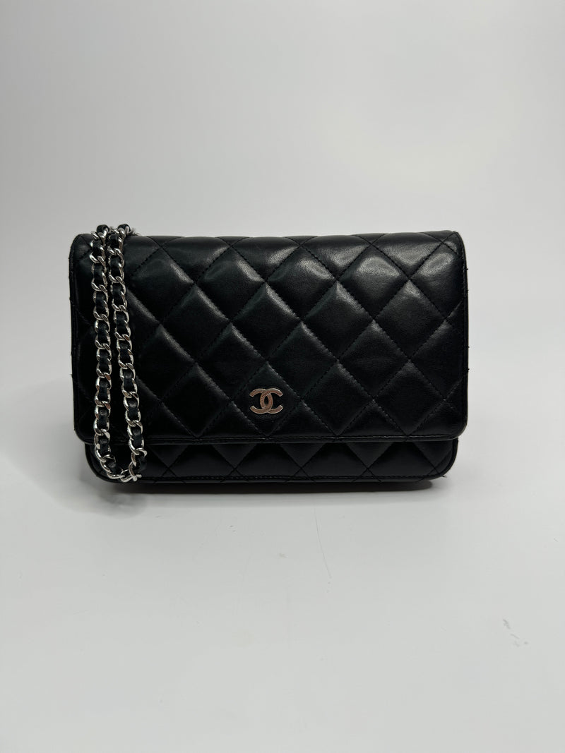 Chanel Wallet On Chain In Black Lambskin Leather