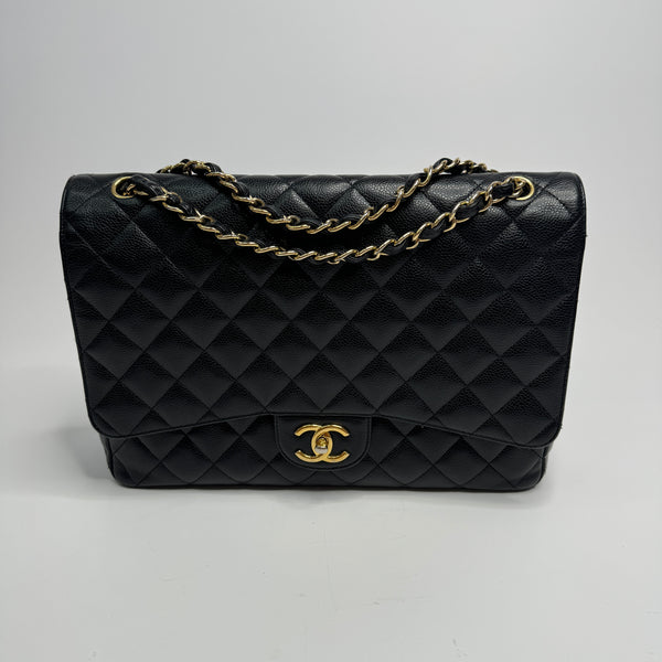 Chanel Classic Flap Maxi Black Caviar Leather