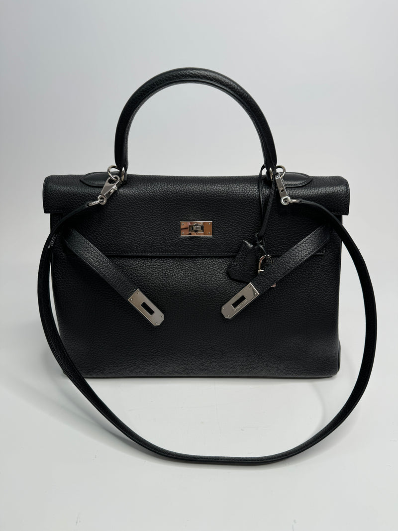 Hermès Kelly 35 In Noir Togo With Palladium Hardware