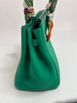 Hermès Birkin 30 In Menthe Clemence Leather With Gold Hardware