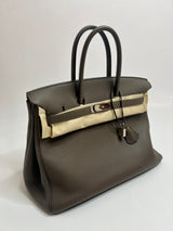 Hermès Birkin 35 In Taupe Togo Leather With Palladium Hardware
