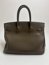 Hermès Birkin 35 In Taupe Togo Leather With Palladium Hardware