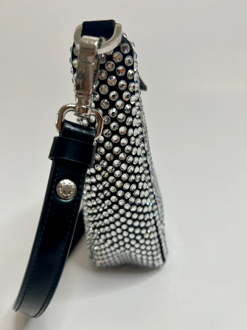 Prada Triangle Crystal-Embellished Bag