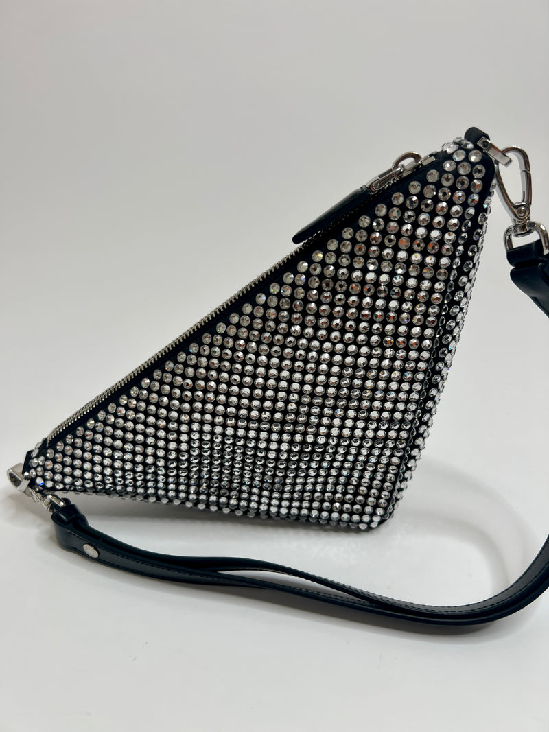 Prada Triangle Crystal-Embellished Bag