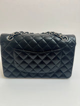Chanel Black Lambskin Leather Medium Classic Double Flap