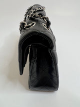 Chanel Black Lambskin Leather Medium Classic Double Flap