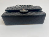 Chanel Black Lambskin Leather Medium Classic Double Flap