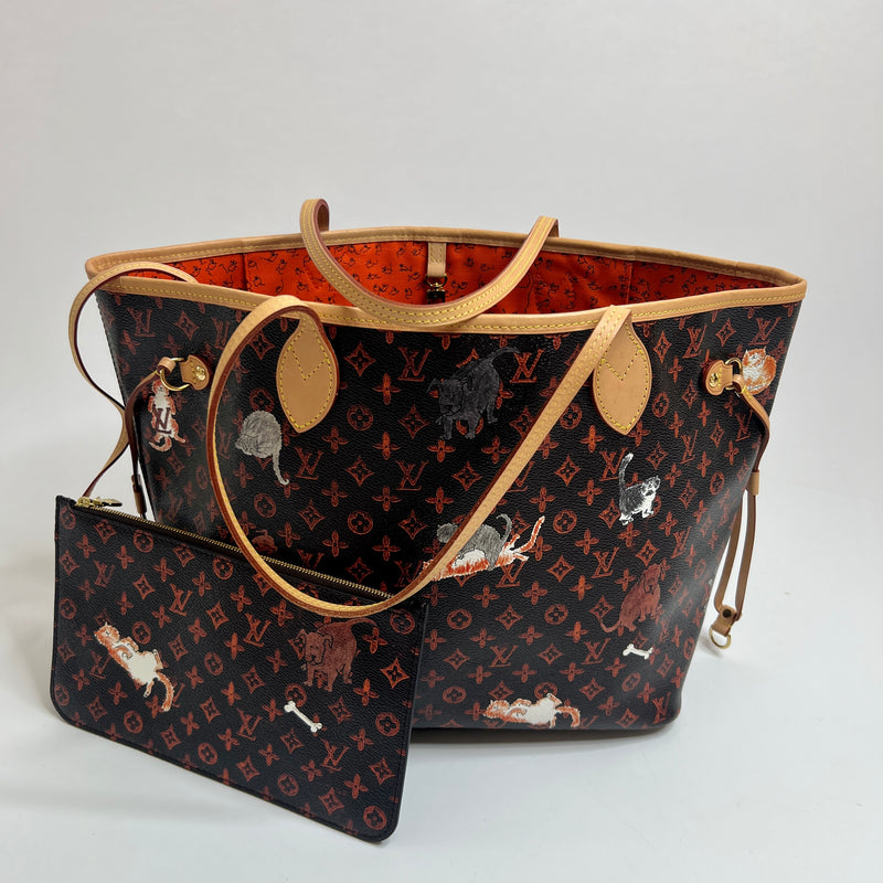 Louis Vuitton x Grace Coddington Catogram Neverfull MM Bag