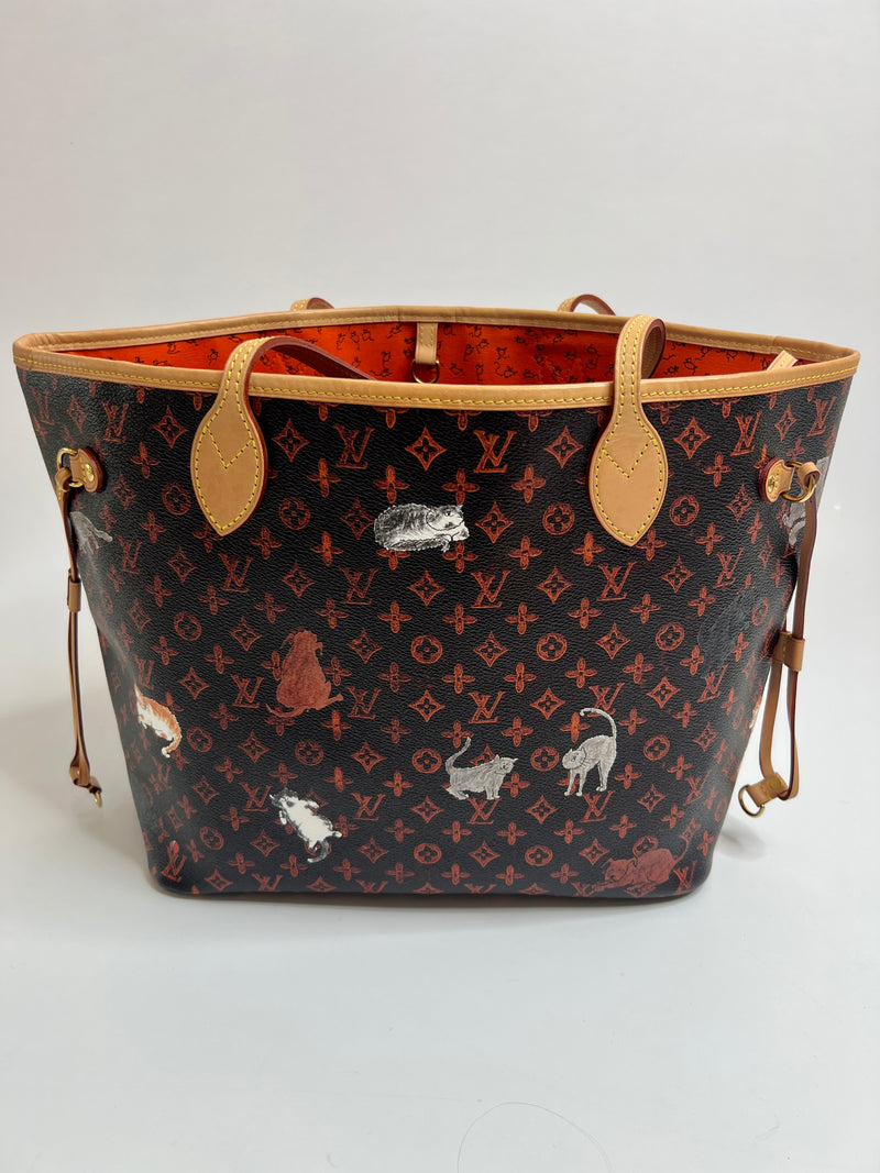 Louis Vuitton x Grace Coddington Catogram Neverfull MM Bag