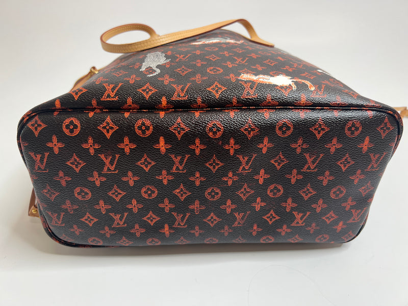 Louis Vuitton x Grace Coddington Catogram Neverfull MM Bag