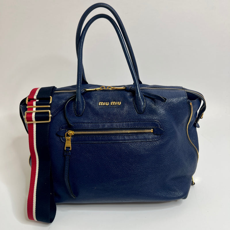 Miu Miu Navy Tote Bag