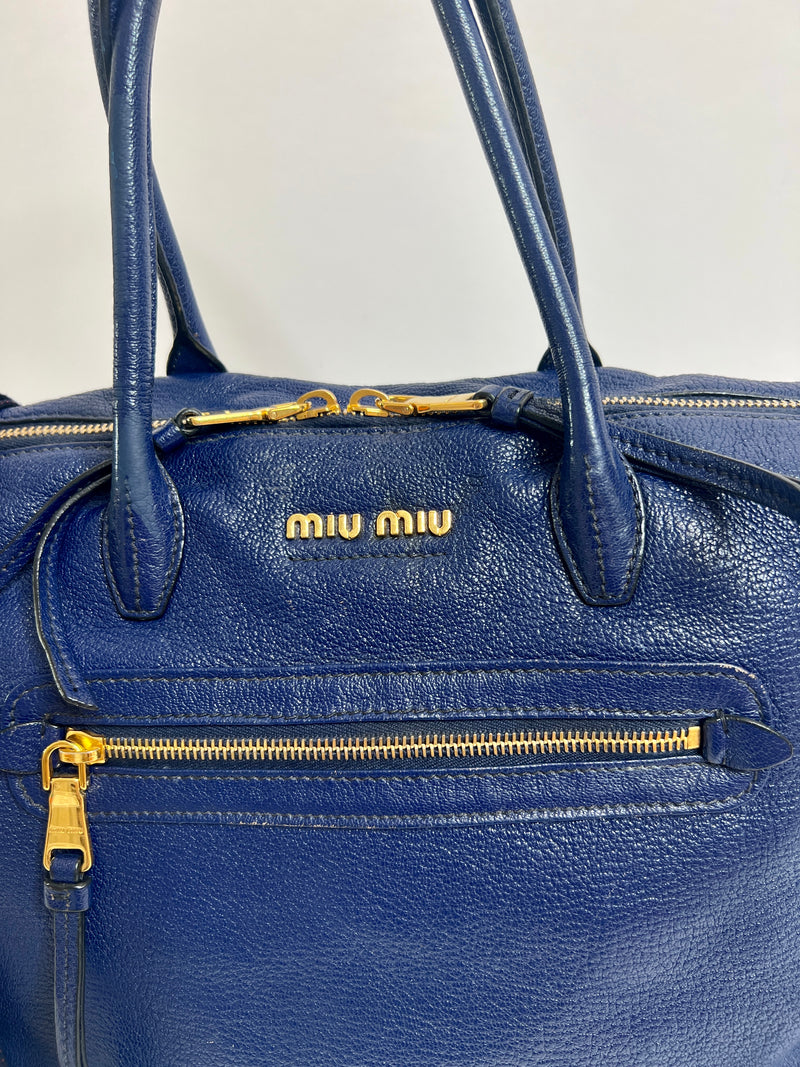 Miu Miu Navy Tote Bag