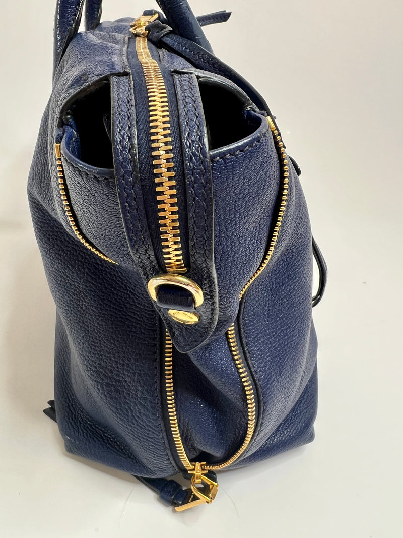 Miu Miu Navy Tote Bag