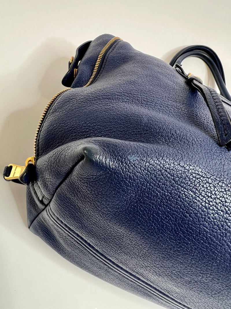 Miu Miu Navy Tote Bag