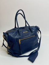 Miu Miu Navy Tote Bag