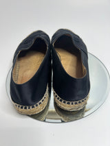 Chanel Black Satin Espadrilles (Size 41/UK 8)