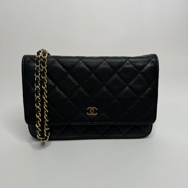 Chanel Wallet On Chain In Black Caviar Leather