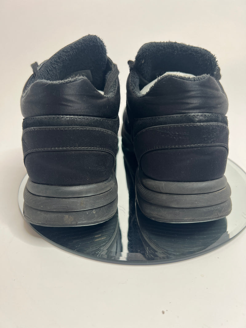 Chanel Black Satin CC Logo Sneakers (Size 40.5/UK 7.5)