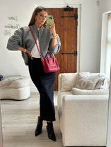 Celine Nano Luggage In Red Leather