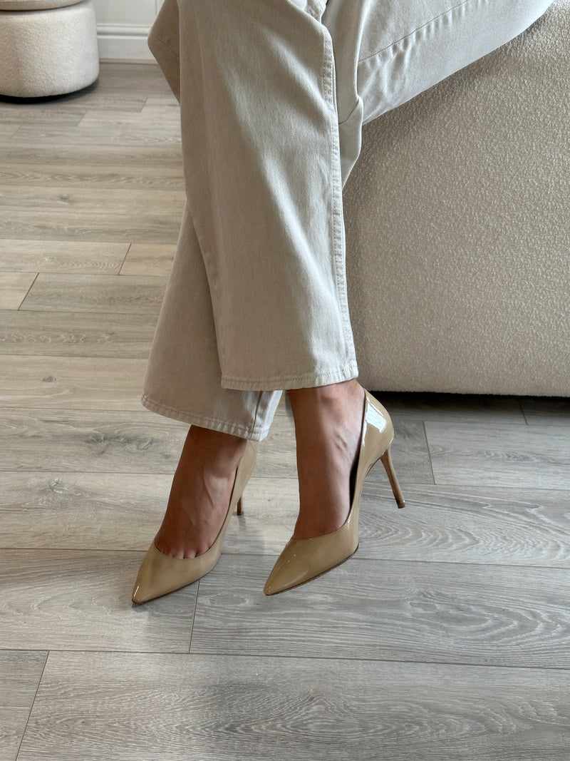 Jimmy Choo Romy 85 Nude Heels (Size 41/UK 8)