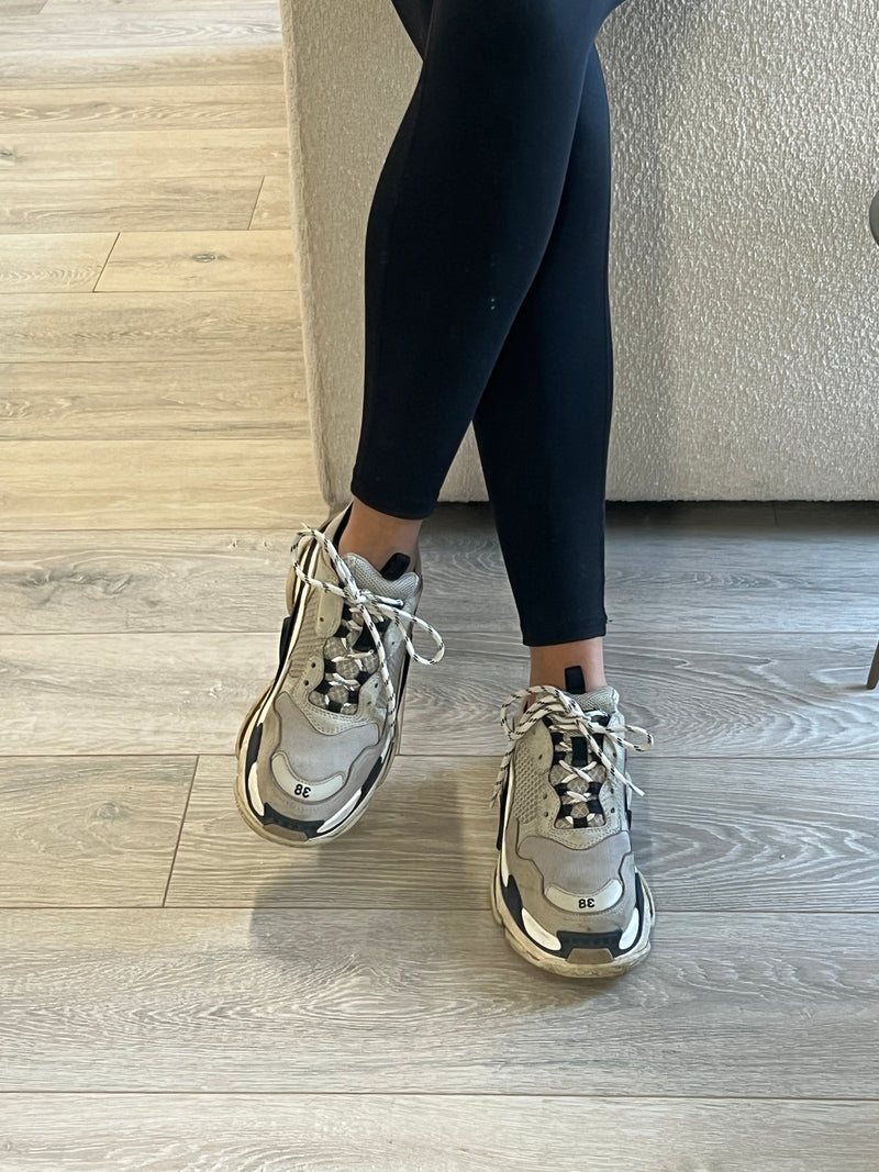 Balenciaga Triple S Beige / Black Trainers (Size 38 /UK 5)