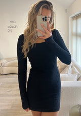 Alexander Wang Black Scoop Back Dress ( Size 2/ UK )