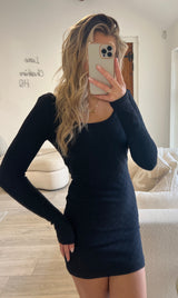 Alexander Wang Black Scoop Back Dress ( Size 2/ UK )