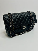 Chanel Black Caviar Leather Medium Classic Double Flap