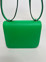 Hermès Constance 18 In Vert Comics Chèvre Mysore Leather