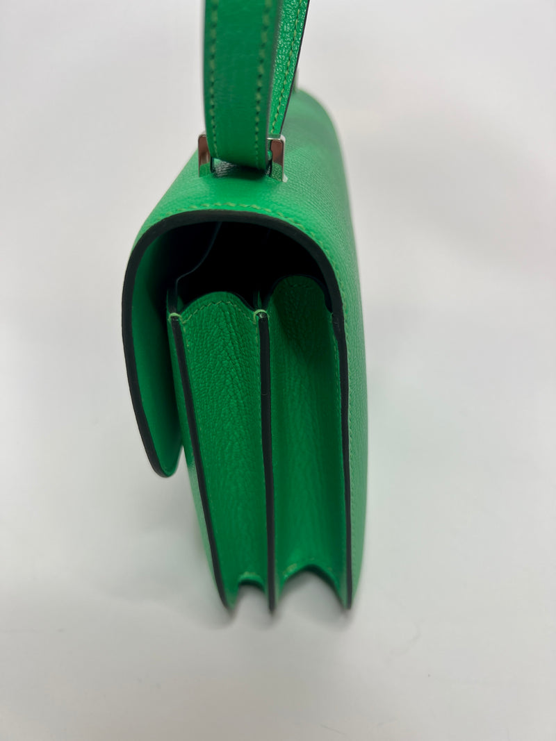 Hermès Constance 18 In Vert Comics Chèvre Mysore Leather