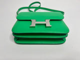 Hermès Constance 18 In Vert Comics Chèvre Mysore Leather