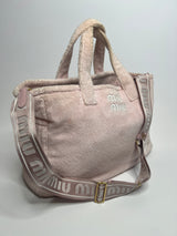 Miu Miu Pink Terry Cloth Tote Bag