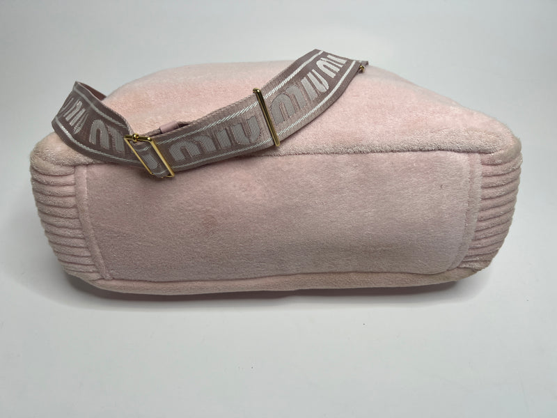 Miu Miu Pink Terry Cloth Tote Bag