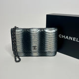 Chanel  Metallic Python Wallet On Chain