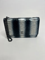 Chanel  Metallic Python Wallet On Chain