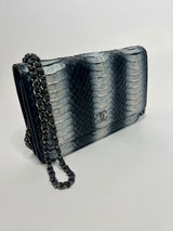 Chanel  Metallic Python Wallet On Chain