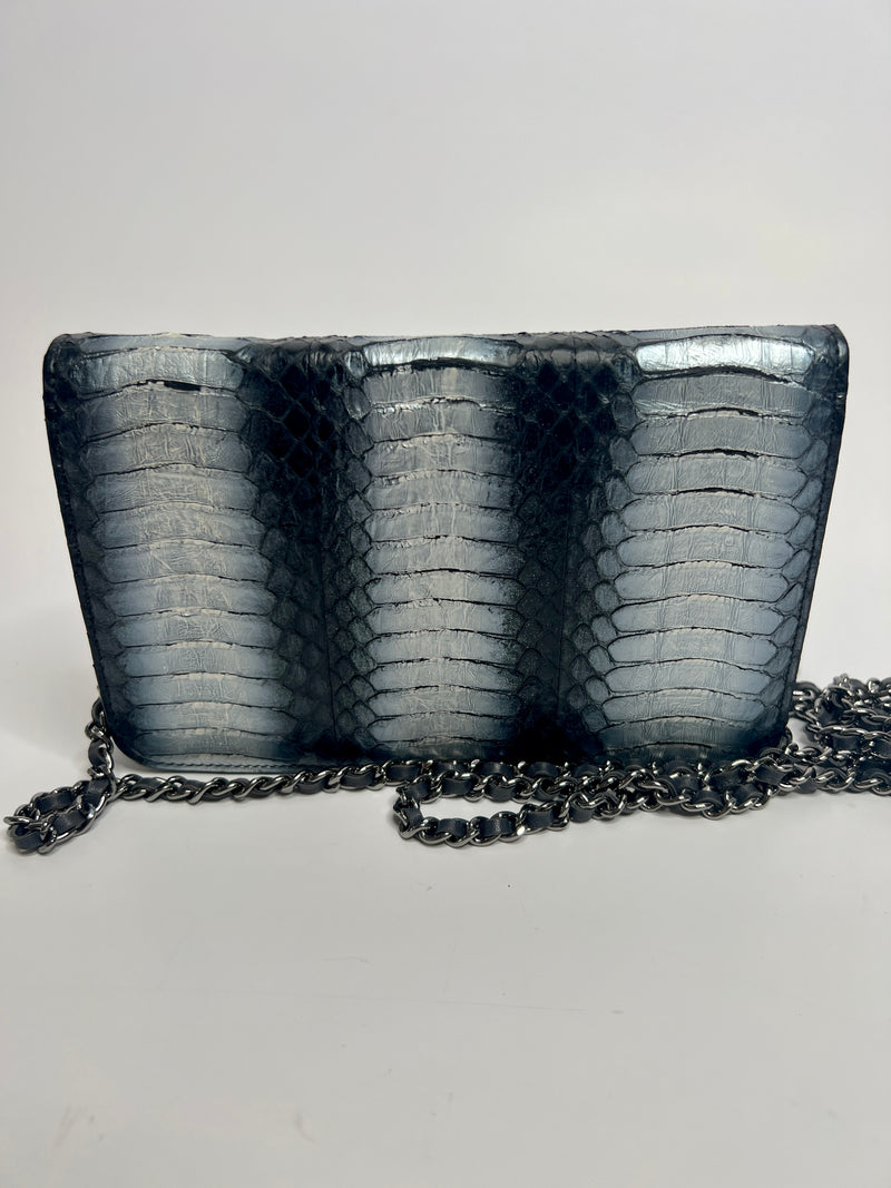 Chanel  Metallic Python Wallet On Chain