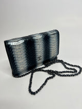 Chanel  Metallic Python Wallet On Chain