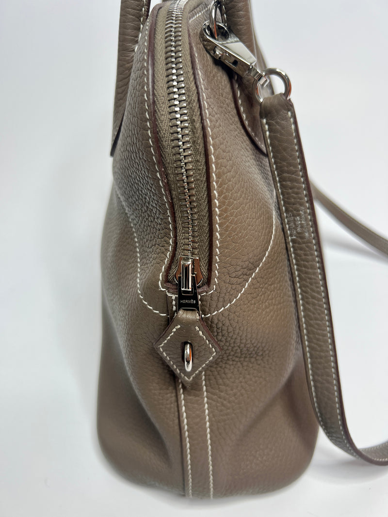 Hermès Bolide 32 In Etoupe Clemence Leather