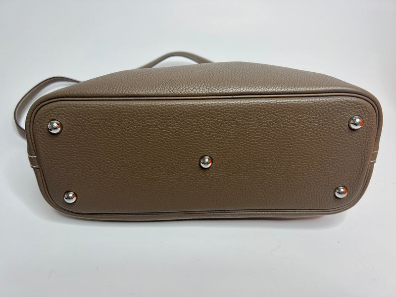 Hermès Bolide 32 In Etoupe Clemence Leather