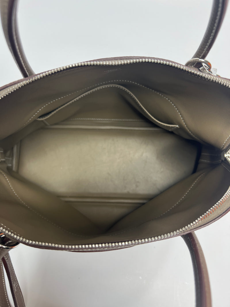 Hermès Bolide 32 In Etoupe Clemence Leather