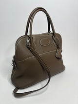 Hermès Bolide 32 In Etoupe Clemence Leather