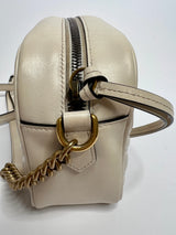 Gucci GG Marmont Small Cream Matelasse Shoulder Bag